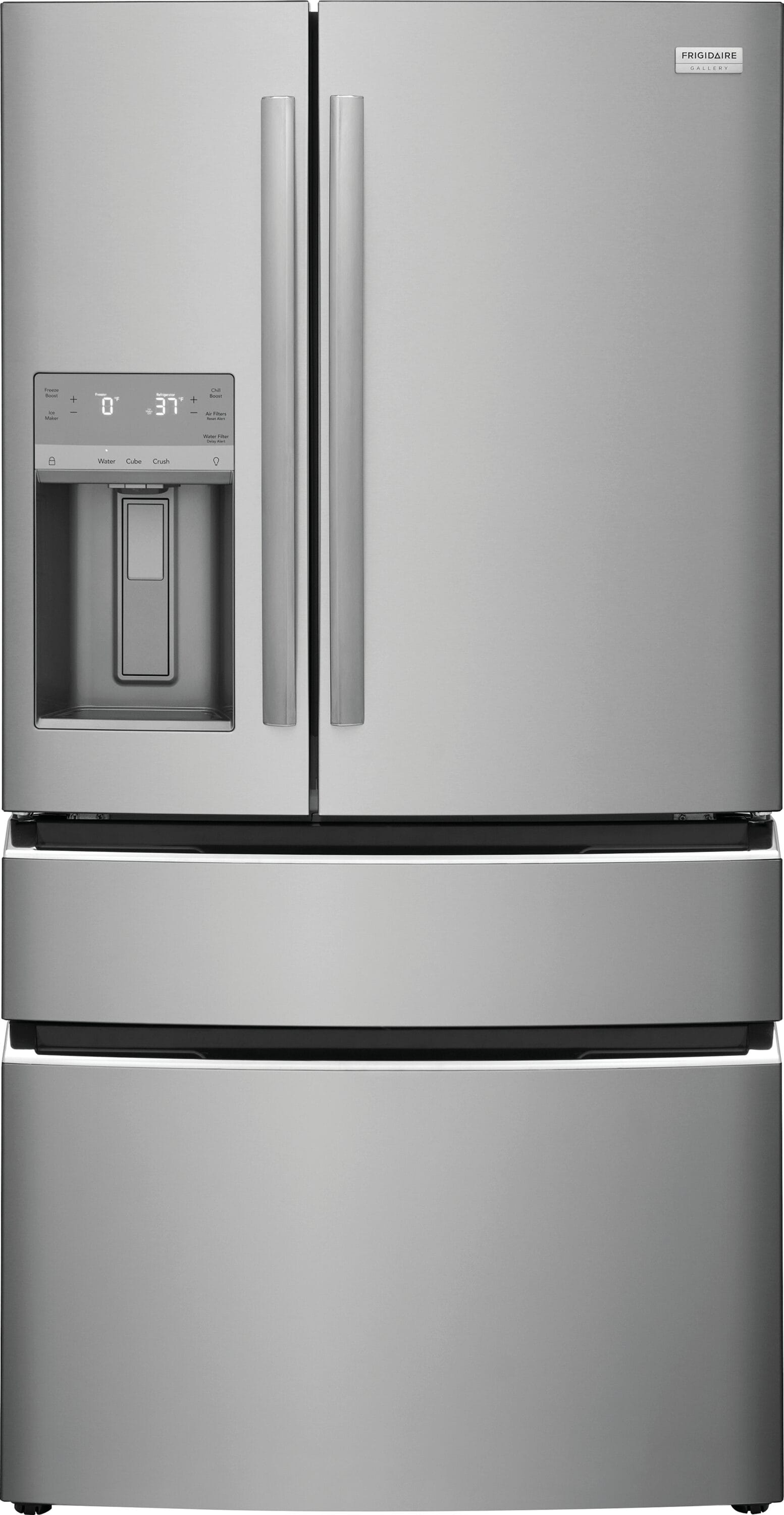 Frigidaire Gallery Standard-Depth 26.3-cu ft 4 -Door French Door Refrigerator with Ice Maker with Water and Ice Dispenser ( Fingerprint Resistant Stainless Steel ) ENERGY STAR Certified