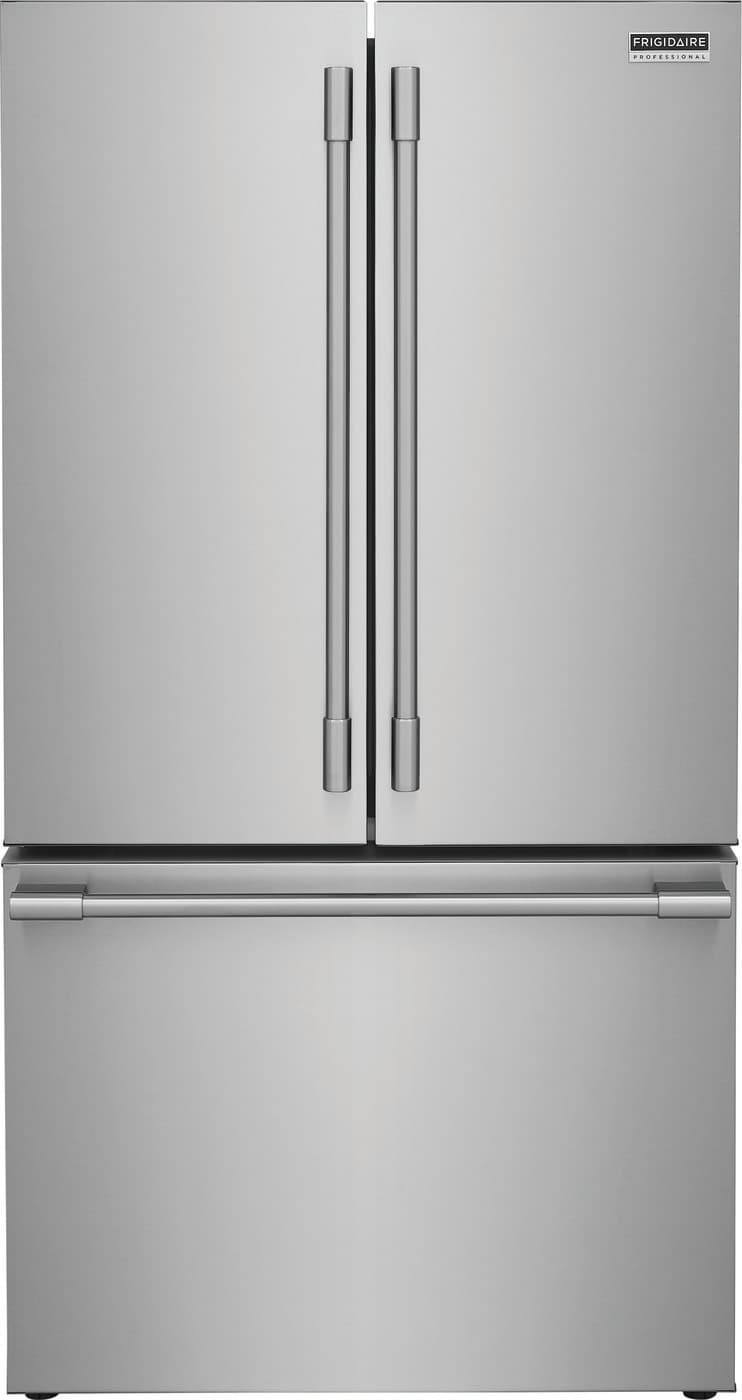Frigidaire Professional Counter-Depth 23.3-cu ft 3 -Door French Door Refrigerator with Ice Maker with Water Dispenser ( Smudge-Proof Stainless Steel ) ENERGY STAR Certified