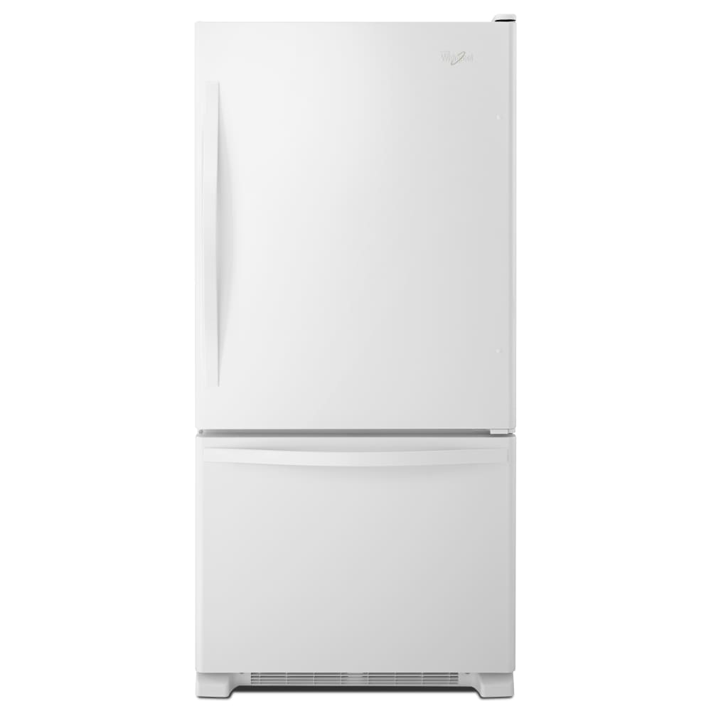 Whirlpool 22.07-cu ft Standard-Depth Bottom-Freezer Refrigerator with Ice Maker ( White ) ENERGY STAR Certified