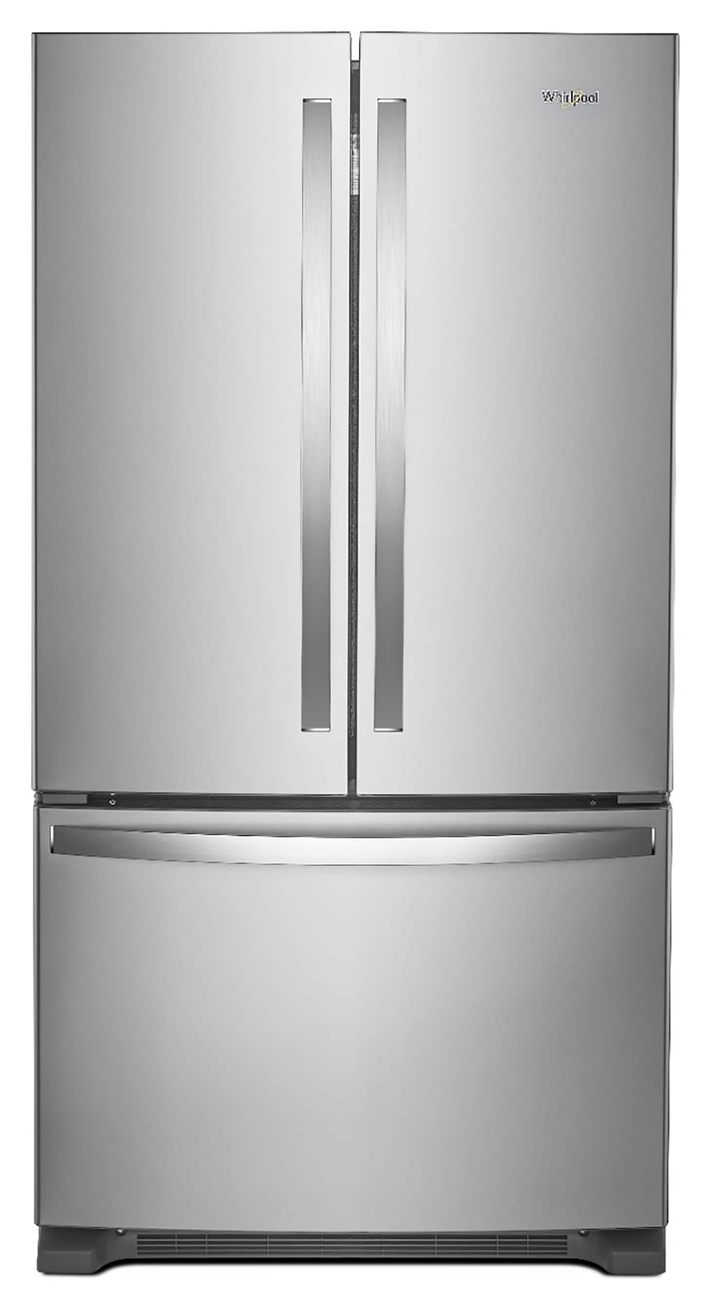 Whirlpool Counter-Depth 20-cu ft 3 -Door French Door Refrigerator with Ice Maker ( Stainless Steel ) ENERGY STAR Certified