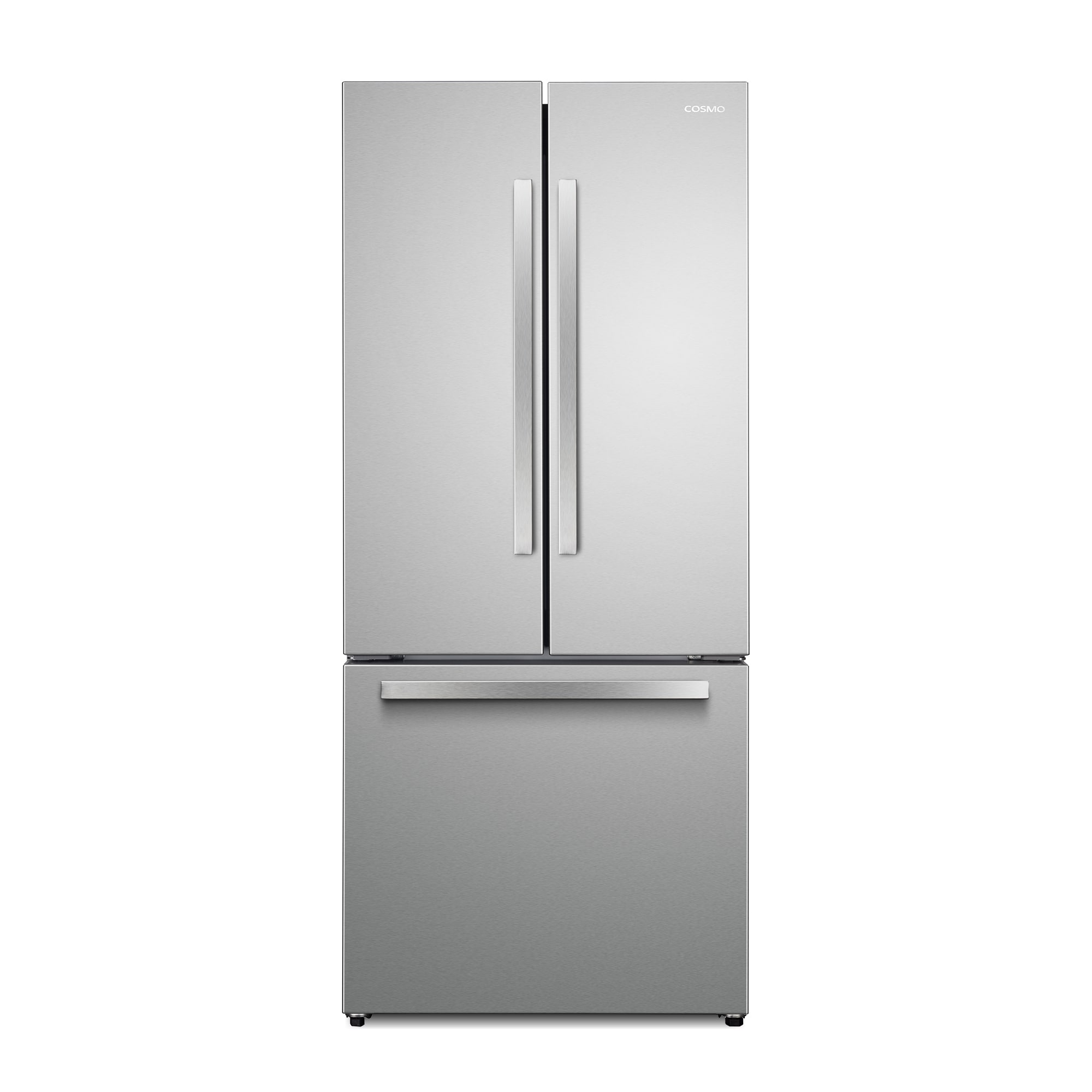 Cosmo Counter-Depth 17.5-cu ft 3 -Door French Door Refrigerator with Ice Maker ( Stainless Steel ) ENERGY STAR Certified