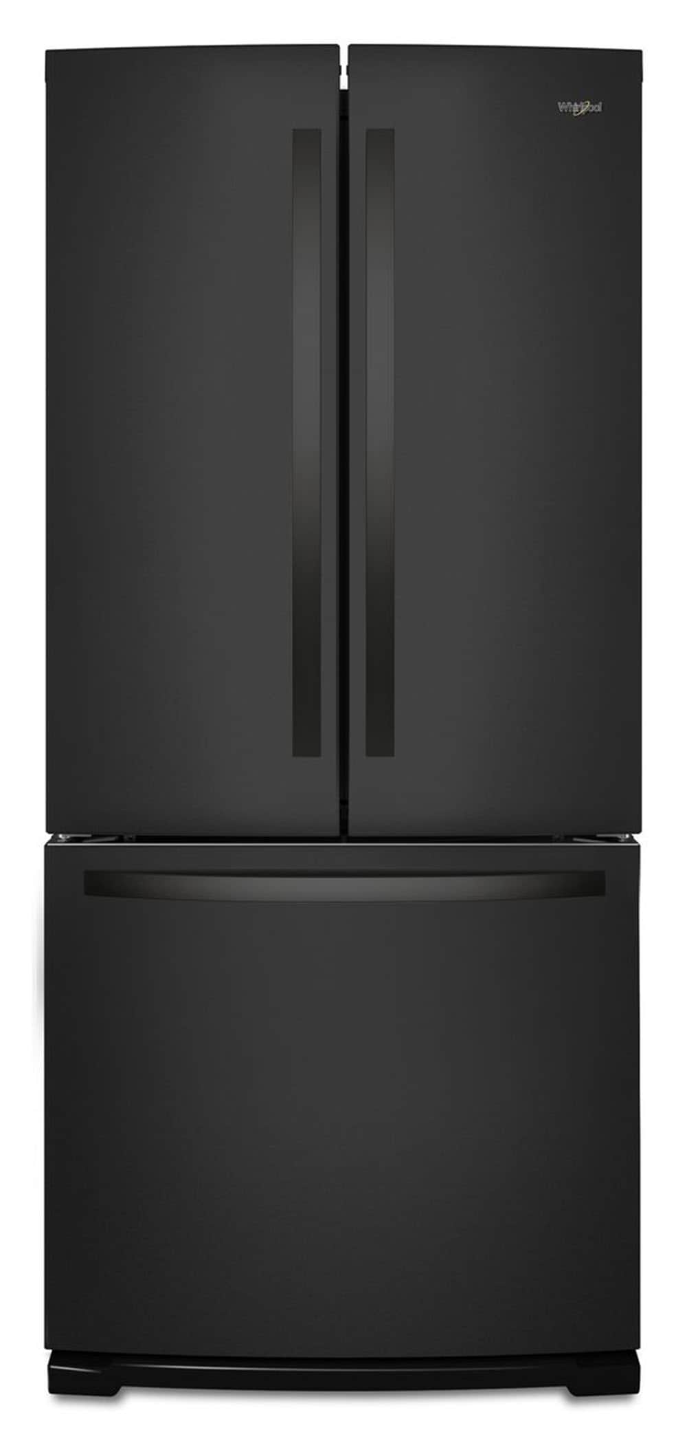 Whirlpool Standard-Depth 19.6-cu ft 3 -Door French Door Refrigerator with Ice Maker ( Black )