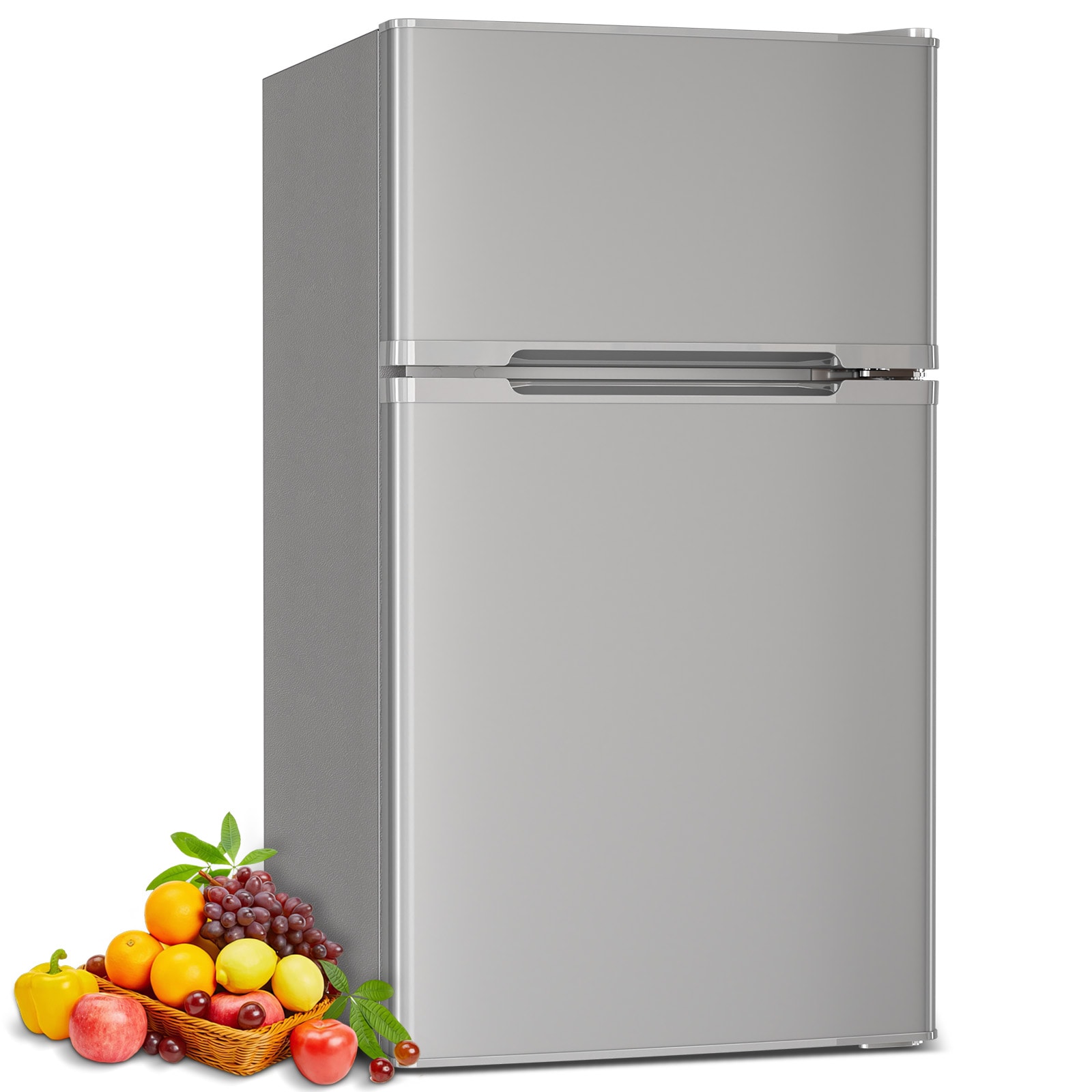 COWSAR 3.1-cu ft Mini Fridge with Freezer ( Grey )